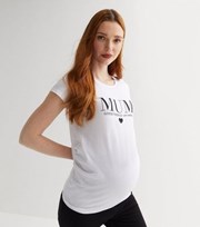 New Look Maternity White Good Things Are Coming Logo T-Shirt